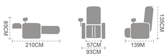 dimensions irest sl A60 chair measurments size